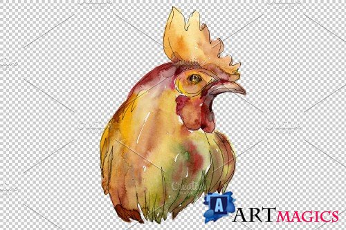Farm animals: cock/hen head - 3742171