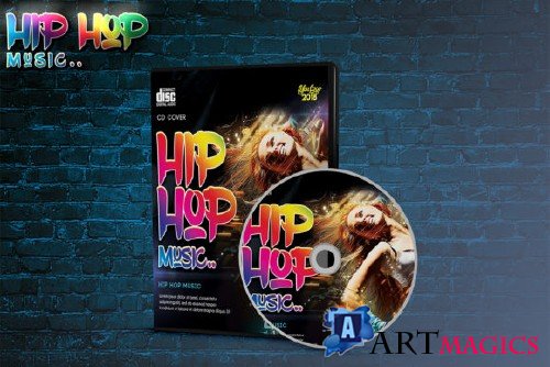 Hip Hop Music -CD Cover PSD Template
