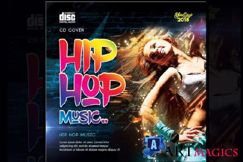 Hip Hop Music -CD Cover PSD Template