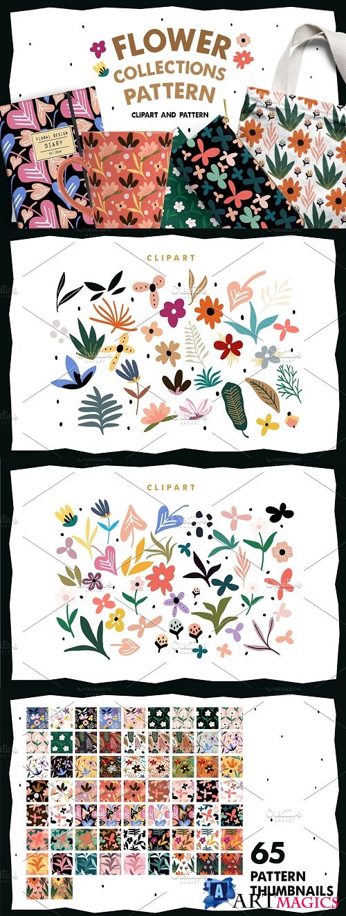 Flower Collections Pattern - 3738006