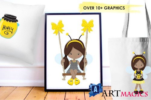 Busy Bees illustration pack - 1434158