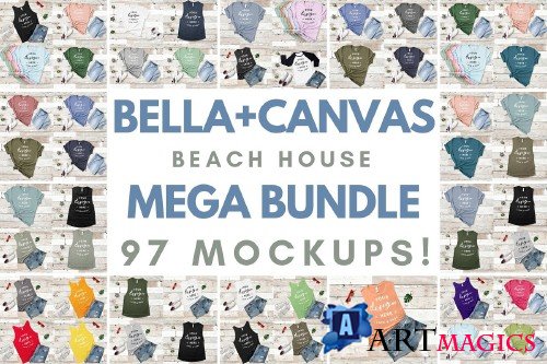 Mockup Bundle Bella Canvas T-Shirt - 2961220