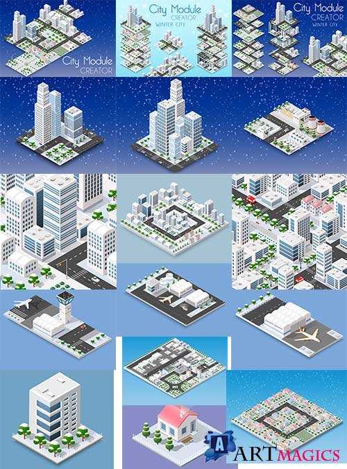 3D   -   / 3D model of city - Vector Graphics