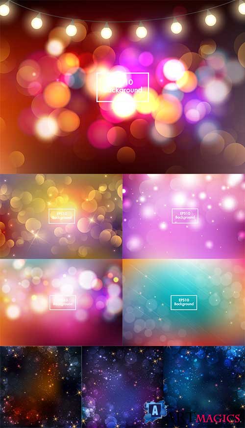      / Multicolored abstract backgrounds in vector