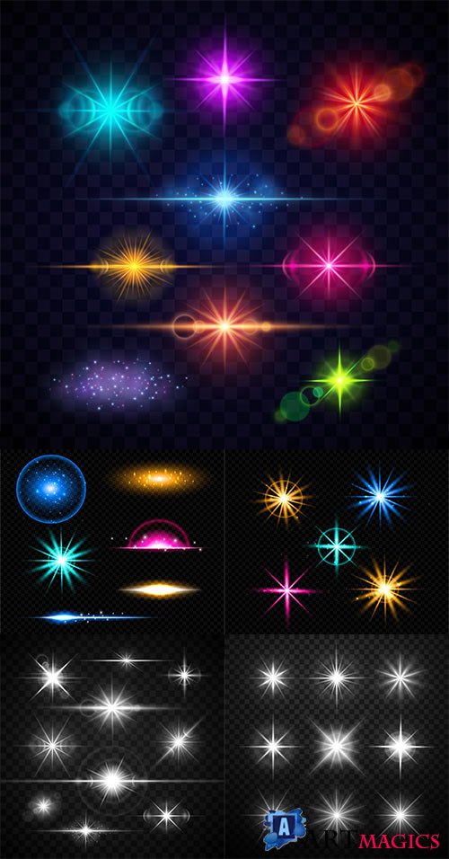    -   / Light and stars - Vector Graphics