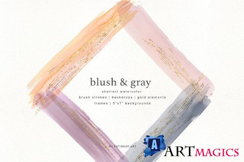 Watercolor Brush Strokes Backdrops - 3746893
