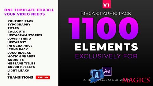 Mega Graphics Pack 23431047 - Project for After Effects (Videohive)
