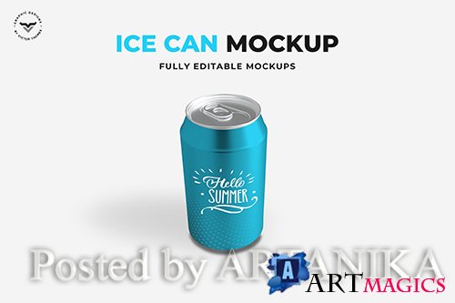 Ice Can Mockup - PDKXUZG