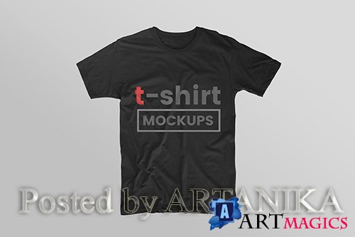 Black T-Shirt Mockups - 4ZCCZY