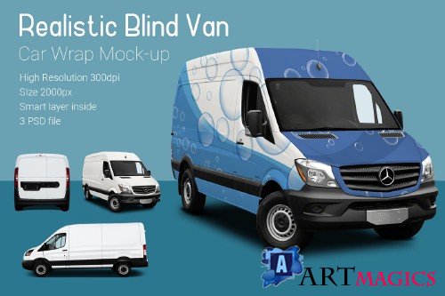 Blind Van Car Mock-Up - 3756419