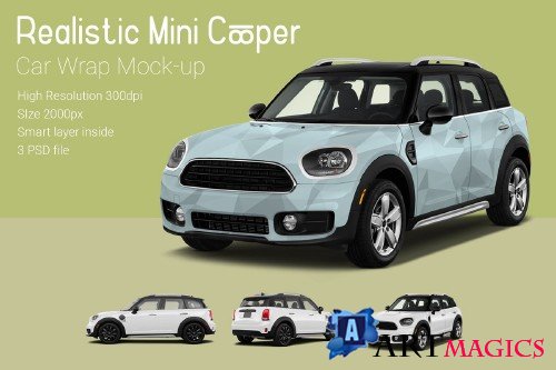 Mini Cooper Car Mock-Up - 3760360