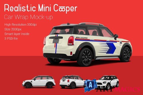 Mini Cooper Car Mock-Up - 3760360