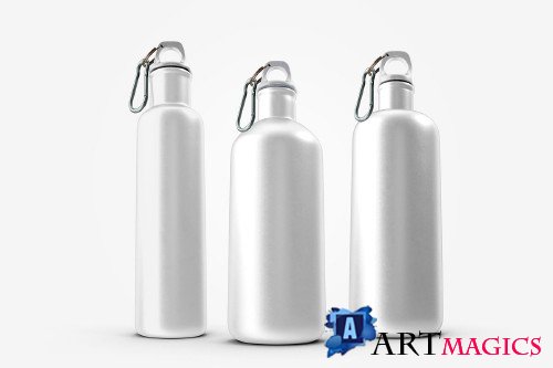 Aluminium Bottle Mockup - 3715319