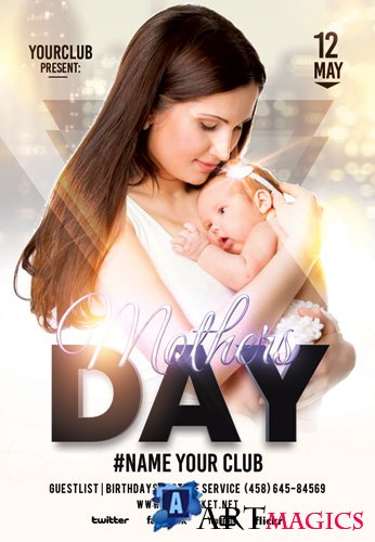 MOTHERS DAY EVENT FLYER  PSD TEMPLATE