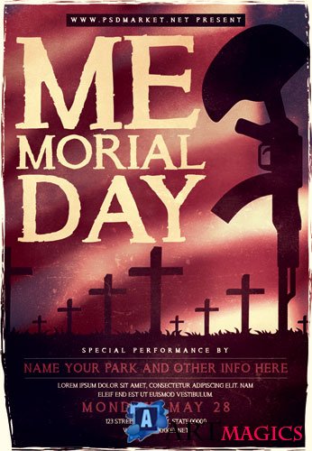 MEMORIAL DAY REMEMBRANCE FLYER – PSD TEMPLATE