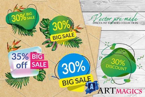 Vector Set of Price Labels - 3774581