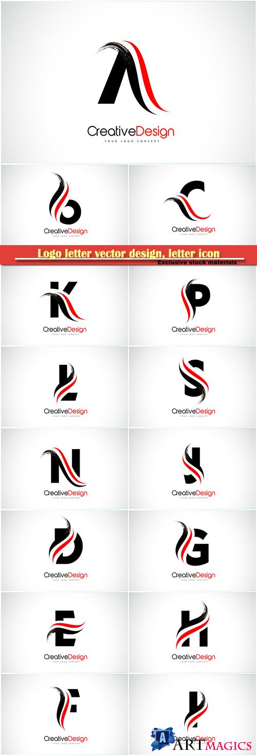 Logo letter vector design, letter icon # 6