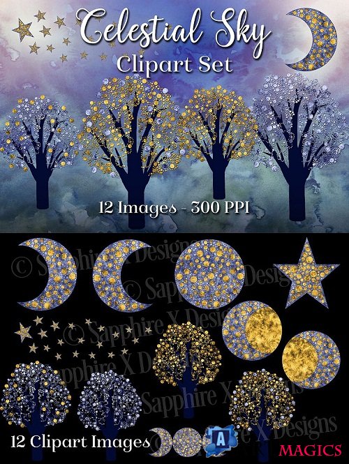 Celestial Sky - 12 PNG Clipart Images - 259320