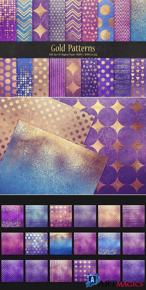 Gold Pattern & Foil Textures - 3585801