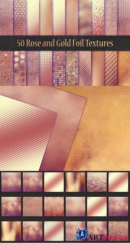 Rose and Gold Foil Textures - 3063096