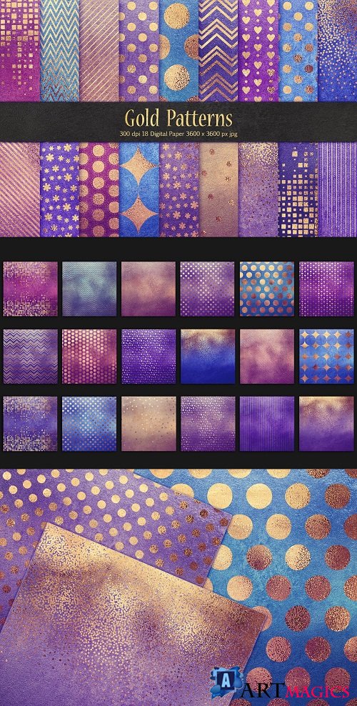 Gold Pattern & Foil Textures - 3584160