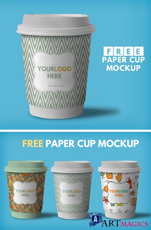Paper Coffee Cup Mockup, part 13