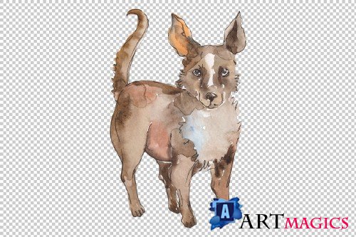 Farm animals: dogs Watercolor png - 3785884