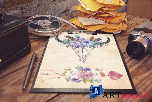 Watercolor tribal clipart - 1632604