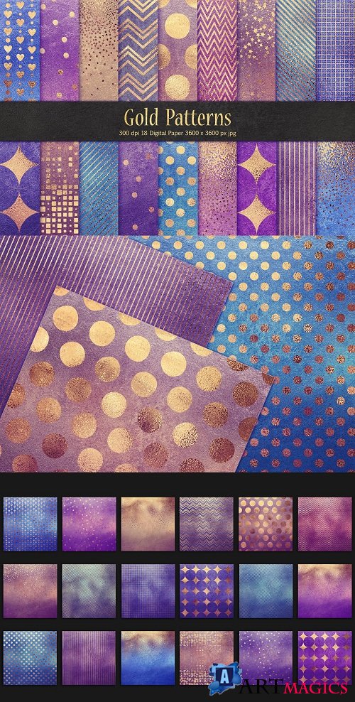 Gold Pattern & Foil Textures - 3583843