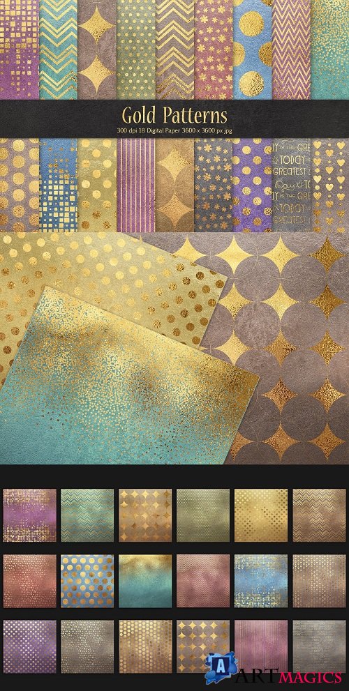 Gold Pattern & Foil Textures - 3580830