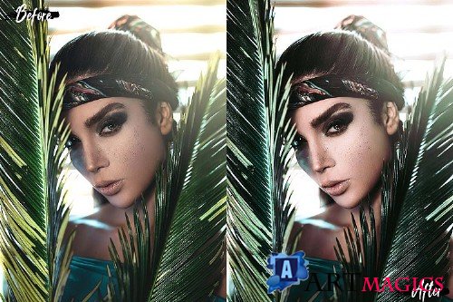 Neo Tropical Theme Color Grading photoshop actions - 262394