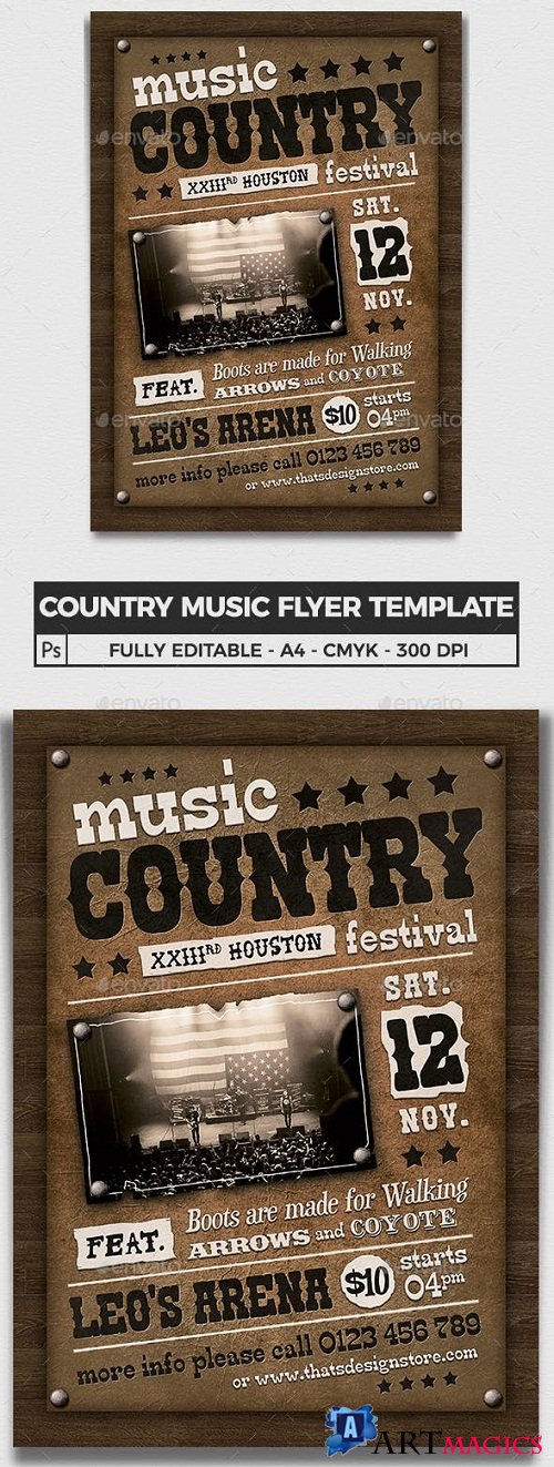 Country Music Flyer Template V2 - 23820005 - 3776010
