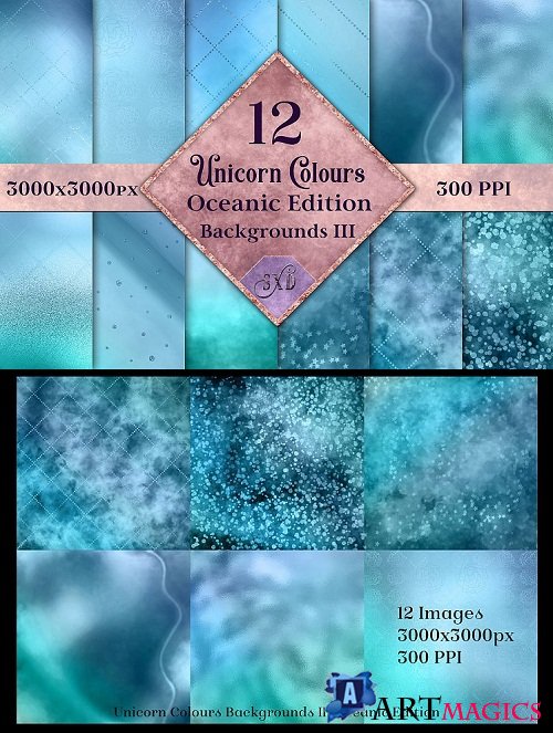 Unicorn Colours Backgrounds III - Oceanic Edition Textures - 262091