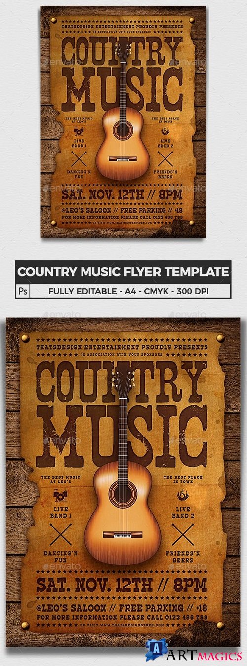 Country Music Flyer Template - 23803168 - 3767700