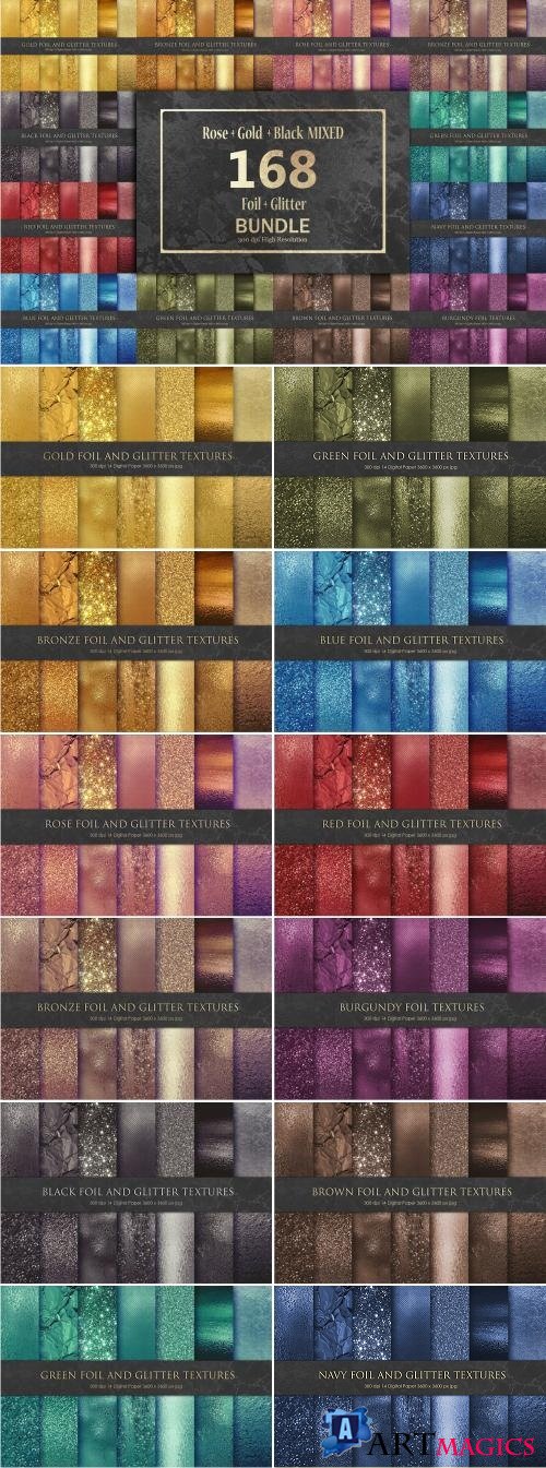 Foil and Glitter 168 Textures BUNLE - 3062834