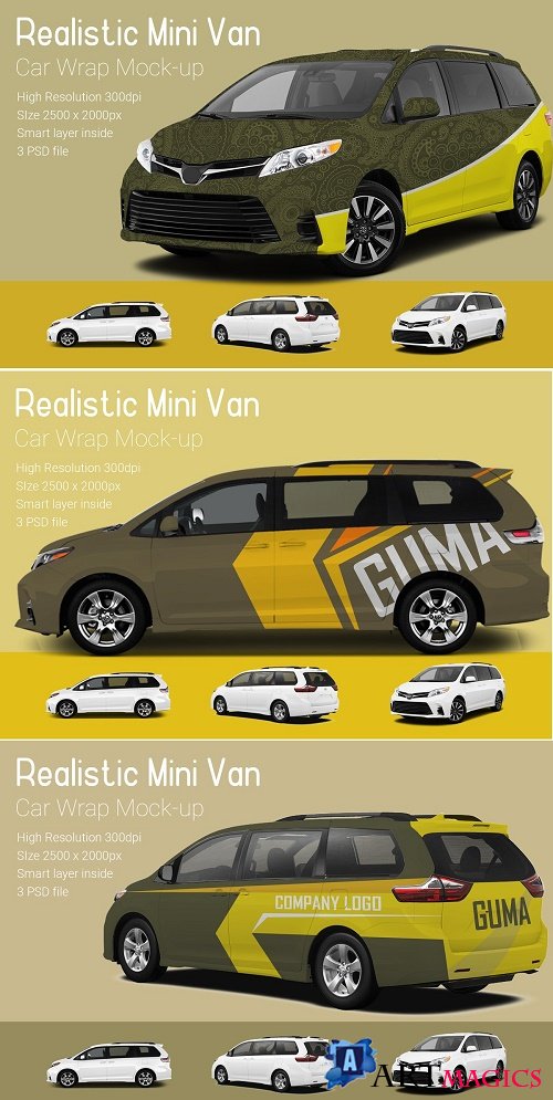 Mini Van Car Mock-Up - 3802650