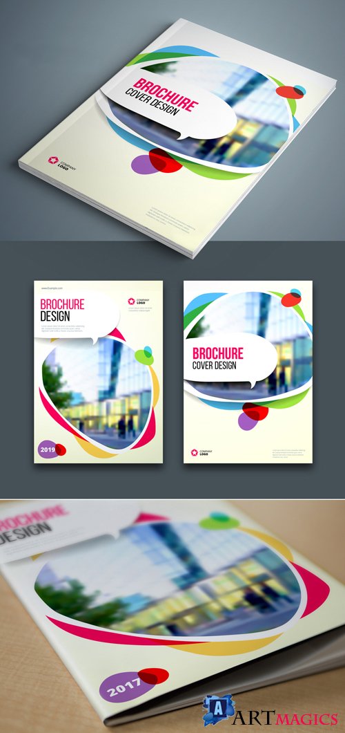 Geometric Accent Business Report Cover Layouts