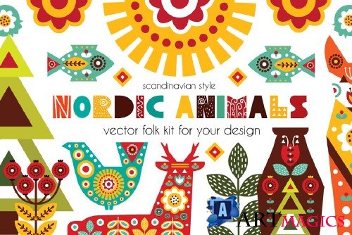 Nordic Animals - folk kit - 2238342