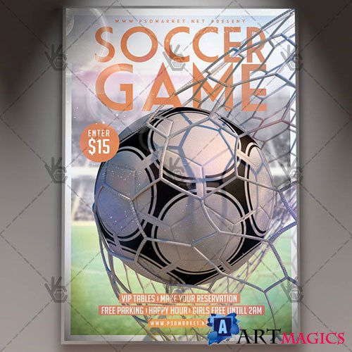 Soccer Flyer  PSD Template