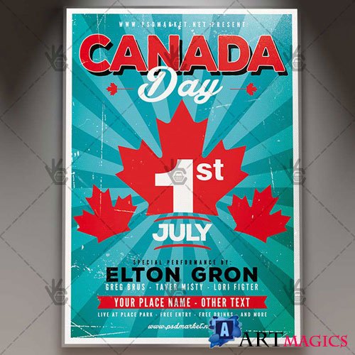 CANADA WEEKEND DAY FLYER  PSD TEMPLATE