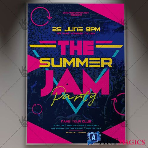 Summer Jam Flyer  PSD Template