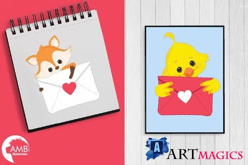 Animal Love Letters Clipart AMB-2148 - 256621