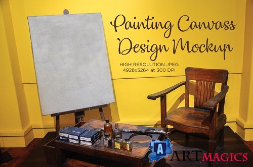 Frame Painting Canvass Product Mockup