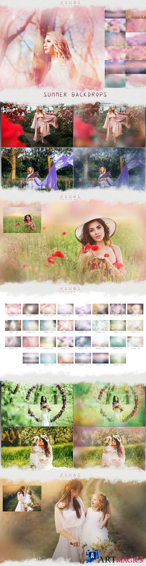 Photo overlays Summer Backdrops pastel photoshop 267931