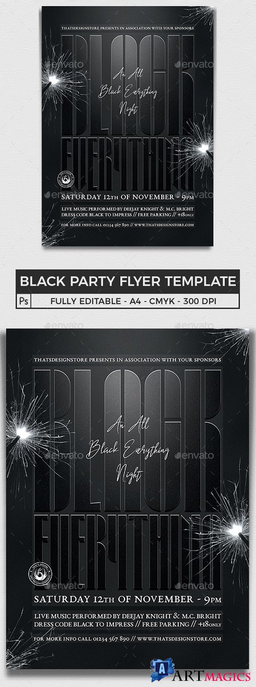 Black Party Flyer Template V5 - 23890783 - 3814141