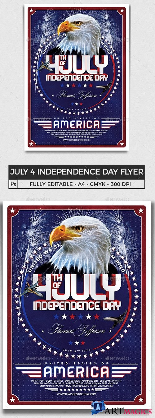 Independence Day Flyer Template V2 - 11400042 - 265975