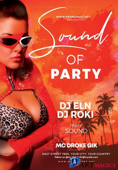 SOUND OF PARTY FLYER  PSD TEMPLATE