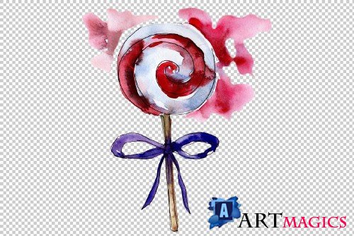 New Year decoration PNG watercolor - 3103176