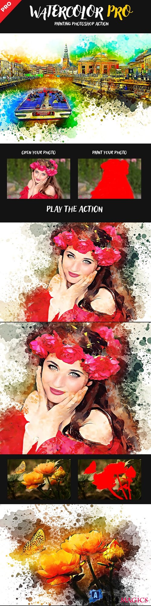 Watercolor Pro Painting Photoshop Action 22840711