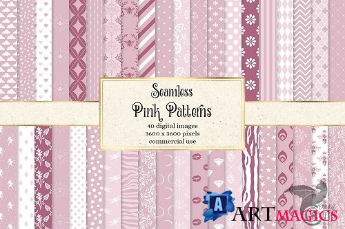 Pink Patterns Digital Paper - 267296